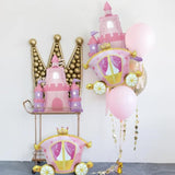 Castle Foil Carriage Balloons Princess Baby Shower Birthday Party Decorations