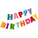 Pre-Strung Happy Birthday Banner - Felt Ball Garland - Happy Birthday Garland, Rainbow Birthday Decorations, Personalized Happy Birthday Sign For Birthday Decor, Party Decor, Photo Prop (Colorful)