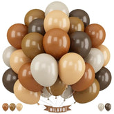 Neutral Brown Balloon Set: 35pcs Khaki, Cream, Mocha, Beige - Baby Shower Decor