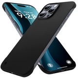 Slim Borderless For Iphone 16 Pro Phone Case 6.3"(2024) Ultra-Thin Lightweight Frameless Matte Hard Pc Cover Case With Pull Ring Shockproof Non Slip Rope,Suppor Wireless Charging-Black