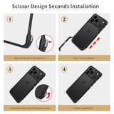 For Iphone 17 Pro Max Metal Case Bumper, Compatible With Magsafe, Slim Metal Frame Backless Fast Heat Dissipation, 4 Corner Shockproof Protection Phone Cover Case For Iphone 17 Pro Max (Black)