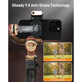 hohem iSteady M7 Gimbal Stabilizer for iPhone, Phone Gimbal with AI Tracking, 1.4" Detachable Touchscreen Remote, Built-in Extension Rod, Fill Light, Phone Stabilizer for Video Recording, YouTube