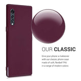 LG Velvet Case Compatible with kwmobile Bordeaux Violet Soft Slim Protective TPU Silicone Cover