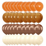 Fall Balloons Pumpkin Orange Coffee Brown Ivory White Party Thanksgiving Decor