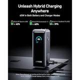 Anker Prime Power Bank, 9,600mAh Battery Pack with 65W Output, Built-in AC Plug, Supports PD 3.0 and PPS, 30W Fast Recharging, Sleek Portable Charger for MacBook Pro, iPhone 15 Series, Galaxy, iPad