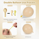 Pastel Balloon Arch Kit: Double Stuffed Sage, Peach, & Sand Balloons