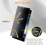 2 Pack For Samsung Galaxy S25 Ultra 6.86" Matte Privacy Screen Protector Tempered Glass Film, Anti-Glare Anti-Spy Anti-Fingerprint Ultrasonic Fingerprint Support, Ultra-Thin 0.2Mm