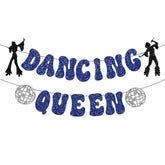 Glitter Dancing Queen Party Decor Disco Ball Banner for Mamma Mia/Bachelorette