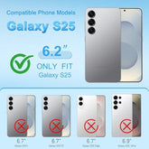 For Samsung Galaxy S25 Wallet Case With Card Holder, Shoulder And Wristlet Straps, Soft Pu Leather, Magnetic Snap, Flip Phone Case For Women Men For Samsung S25 Purple