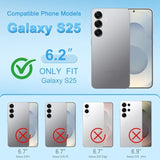 For Samsung Galaxy S25 Wallet Case With Card Holder, Shoulder And Wristlet Straps, Soft Pu Leather, Magnetic Snap, Flip Phone Case For Women Men For Samsung S25 Purple