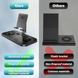 Wireless Charger 4 In 1 For Apple Iphone 16 Pro Max/15/14/13/12 Series, Airpods Pro 2, Ipad Stand, Watch Charger For Iwatch Series 10/9/8/7/6, Wireless Charging Station For Multiple Devices