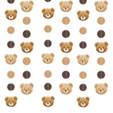 12Pcs Beary First Birthday Decor Bear Baby Shower Garland Banner Neutral Brown