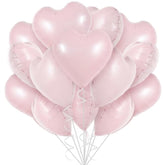 30Pcs 18 Inch Baby Pink Heart Balloons Pastel Pink Heart Shape Foil Mylar Balloons Decoration For Birthday Valentine'S Day Wedding Bridal Shower Anniversary Engagement Party Supplies