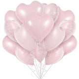 30Pcs 18 Inch Baby Pink Heart Balloons Pastel Pink Heart Shape Foil Mylar Balloons Decoration For Birthday Valentine'S Day Wedding Bridal Shower Anniversary Engagement Party Supplies