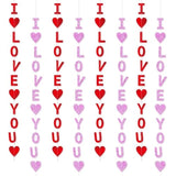 8 Pack I Love You Heart Garland Banner