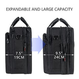 Laptop Briefcase Premium Laptop Case Fits Up To 17.3 Inch Business Shoulder Bag Laptop Expandable Waterrepellent Messenger Bag For Men/ Women Computer Bag For Travel/ Business/ Black