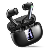 Ear Buds Wireless Earbuds - Bluetooth 5.3 Headphones (48H Playback) Built In Mic With Led Display Charging Case, Ip7 Waterproof Earphone For Iphone Andriod Phones Laptop Sports Workout - Black