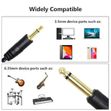 1/8" To 1/4" Ts Cable, Gold Plated 3.5Mm Mono Male To 6.35Mm Mono Male Audio Cable For Amplifier, Speaker,Guitar(2M/6.56Ft)