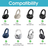 ProCase Hard Case for Sony WH-CH720N/ WH-CH710N/ WH-CH520/ WH-CH510/ WH-1000XM5/ WH-1000XM4/ WHXB910N/ Bose 700 Noise Cancelling Wireless Headphones, Travel Carrying Bag with 2 Dust Covers -Black