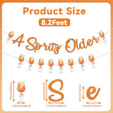 A Spritz Older Banner & Aperol Spritz Garland Orange Glitter Party Decor