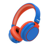 Kids Headphones Bluetooth 5.3 Wireless 60H Play Time Volume Limited 85/110Db Over Ear Foldable Protection Headset/Wired Aux Builtin Mic For Boy Girl Travel School Pad Tablet Blue