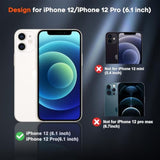 iPhone 12 12 Pro Magnetic Magsafe Case Clear Hard Back TPU Bumper Black