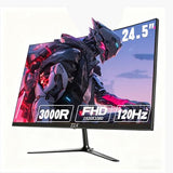 24.5 Inch Fhd (1920X1080) 120Hz Curved Gaming Monitor, 3000R Curvature Va Panel, 1Ms Mprt, Amd Freesync, Ultra-Thin Bezel, Eye Care, For Esports,Pc