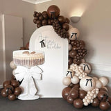 Double-Stuff Pearl White Sand Balloon Garland Arch Kit, 132Pcs 18/10/5 Inch Balloons With Metallic Gold For Wedding, Bridal, Baby Shower, Birthday, Anniversary Parties