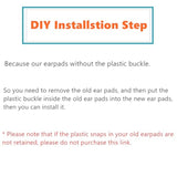 Ear Pads Ear Cushions Replacement Compatible With Auna Elegance Bluetooth 4.0 Nfc Aptx Headphone Protein Leather Earpads Black