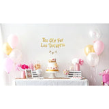 Too Old For Leo Dicaprio Gold Glitter Birthday Banner - Funny 23Rd, 24Th, 25Th, 26Th, 27Th Birthday Party Supplies, Ideas, Gifts And Decorations