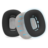 Upgraded Silicone Ear Pads Cover For Airpods Max Headphones Cushions, Ear Cushions Cover For Airpods Max, Sweatproof, Reinforced Fixation, Anti-Sliding, Easily Washable - Black