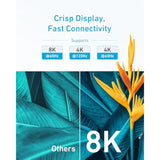 Anker HDMI Cable 8K@60Hz, 6ft Ultra HD 4K@120Hz HDMI to HDMI Cord, 48 Gbps Cer