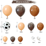 Cow Print Balloon Arch Kit: Brown, Nude, Apricot - Farm Party Decor