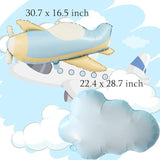 8pcs Cloud & Airplane Balloons Set for Baby Shower or Birthday Decorations
