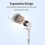Earbuds Headphones 5 In One Pack, Wired Earbud With Heavy Bass Stereo Noise Bl