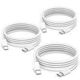 3Pack Usb C To Usb C Charger Cable 6Ft 60W For Apple Long Type C Fast Charging Cord For Iphone 16/Pro Max/Plus/15 For Macbook Pro 2020 Ipad Pro12.9/11 For Ipad Air 4/5/Mini 6(White) Usbc Charge