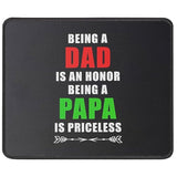Being Dad Is An Honor Being Papa Is Priceless Father'S Day Mouse Pad For Dad - Dad Gifts From Daughter, Son - Husband Gift From Wife Mouse Mat 9.5 Inch