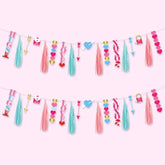 Valentines Day Garland With Tassels - 10 Feet, 2 Strings, No Diy | Multicolor Galentine Banner, Valentines Day Decorations | Valentines Day Banner, Xoxo Garland, Galentines Day Decorations