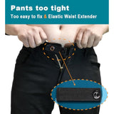12 Pcs Elastic Waist Extenders, Adjustable Waistband Expanders For Men