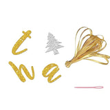 Merry Christmas Banner - Christmas Party Decoration - Happy Holiday/New Year Eve/Xmas Party Home Decor - Happy New Year Party Decorations, Gold Glitter