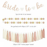 Champagne Gold Fall Bridal Shower Decor 36Pcs Banner, Lanterns, Pom Poms & More
