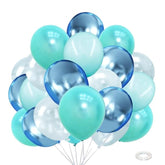 Under the Sea Party Decorations 40Pcs Teal, Blue & Bubble Balloons for Mermaid & Ocean Themes