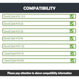 Replacement Earpads Cushion Compatible With David Clark H10-40 H10-13.4 H10-20 H10-30 H10-13S H10-76 H10-60 Dc Headsets Ear Pads With Softer Protein Leather/Memory Foam