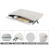 13" Laptop Case Sleeve For Samsung Galaxy Book/Chromebook 13.3", Surface Pro 12/11/10/9/X/8, Lenovo/Dell Shockproof Water-Resistant Leather Carry Case For 12-13.3" Notebook Computers(Light Gray)