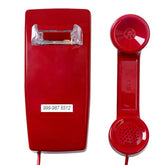 No Dial Wall Phone For Elderly Dementia, No Dialpad Wall Telephone For Older,Incoming Calls Only Wall Phones For Senior, 2554 Wall Telephone Without Keypad For Memory Care,Home,Bar,Garage, Red