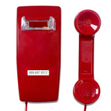 No Dial Wall Phone For Elderly Dementia, No Dialpad Wall Telephone For Older,Incoming Calls Only Wall Phones For Senior, 2554 Wall Telephone Without Keypad For Memory Care,Home,Bar,Garage, Red