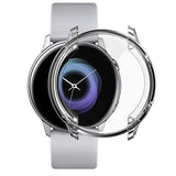 3 Pack Case Compatible With Samsung Galaxy Watch Active Screen Protector 40Mm, Tpu Slim Plated Scractch-Resist Case All Around Protective Bumper Shell Cover, Black/Clear/Gold