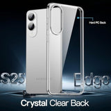 JETech Case for Samsung Galaxy S25 Edge, Non-Yellowing Slim Minimalist Shockproof Bumper Protective Phone Cover, Anti-Scratch Hard PC Back (Clear)