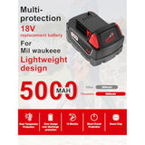 2-Pack 5Ah 18V Replacement Lithium Batteries for Milwaukee M18 Power Tools