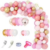 164Pcs Rose Gold Pink Balloons Garland Arch Kit Light Pink Gold White Confetti Latex Metallic Balloons For Birthday Decorations Baby Shower Wedding Graduation Mothers Day Party Decorations